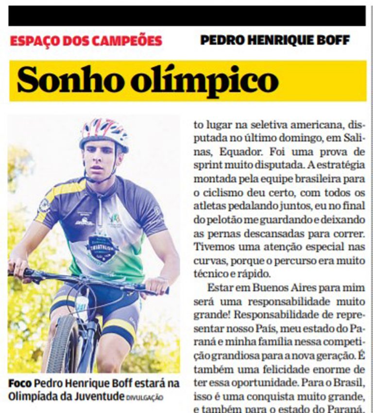 Pedro Boff escreve  para o Lance!